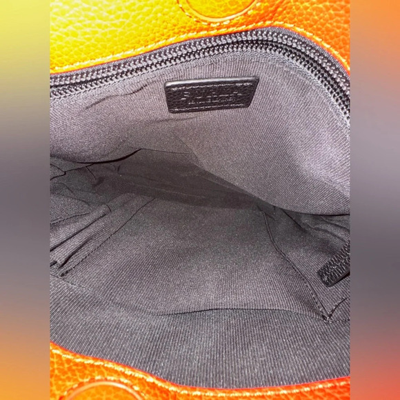 Furla Pebbled Leather Crossbody Bag - Red Orange & Black Unisex - Picture 9 of 16